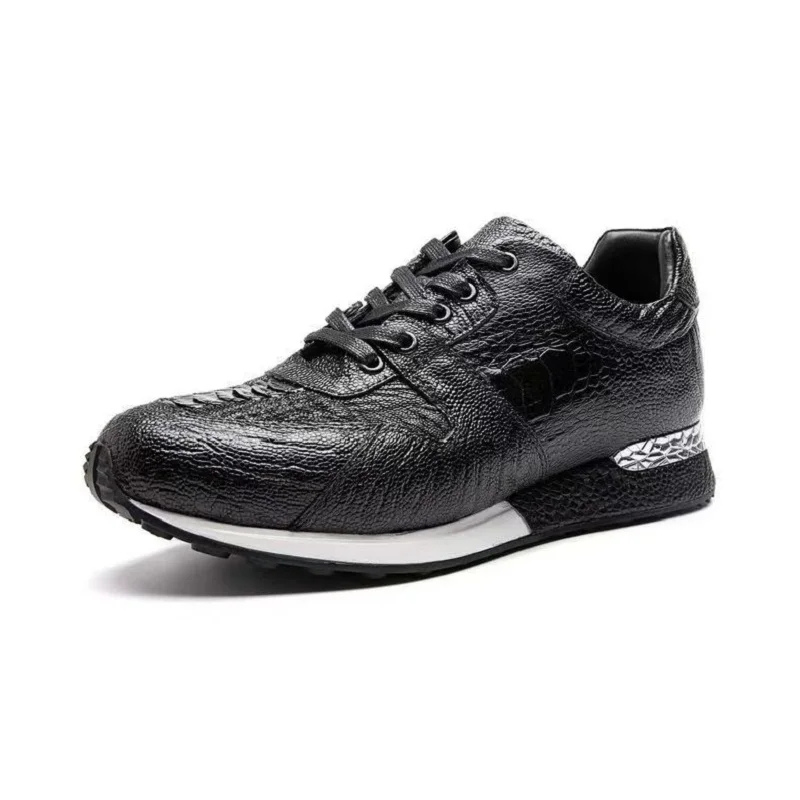 Ostrich Leather Handcrafted Sneakers