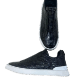 Crocodile Leather Elastic Band Sneakers-alt4