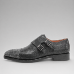 stingray leather double monk