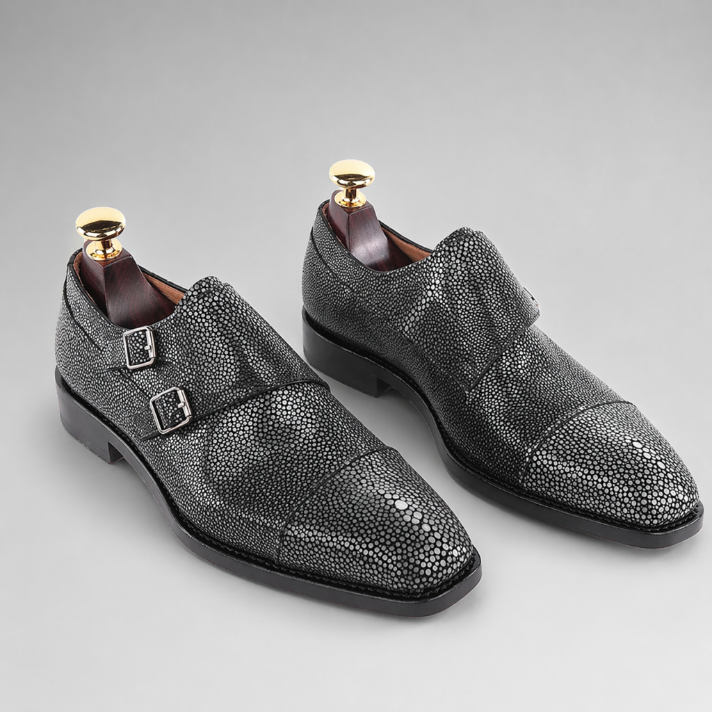 Stingray Leather Double Monk