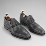 stingray leather double monk
