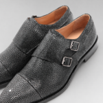 stingray leather double monk