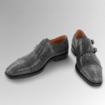 stingray leather double monk