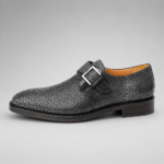 stingray leather monk strap shoes