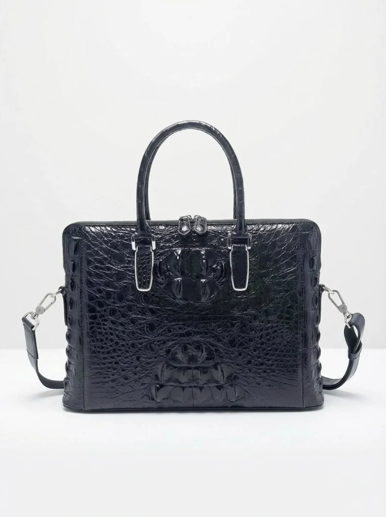 Crocodile Leather Office Briefcase