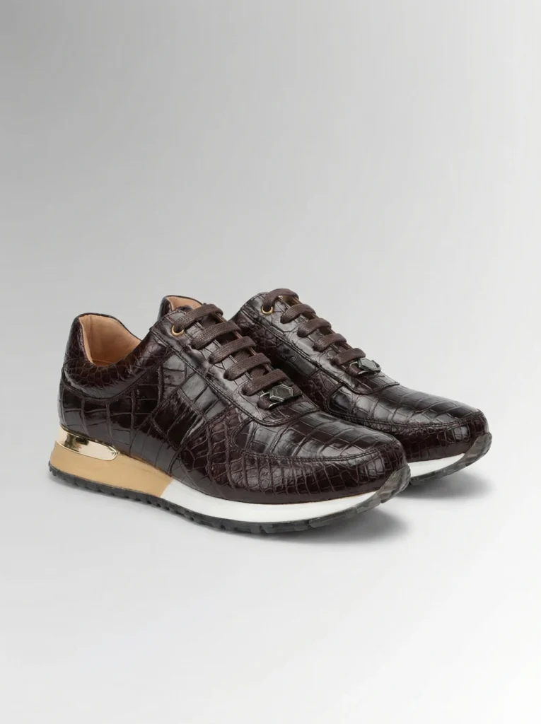 Alligator Belly Skin Sneakers