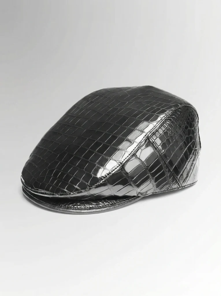Alligator Belly Skin Beret Hat