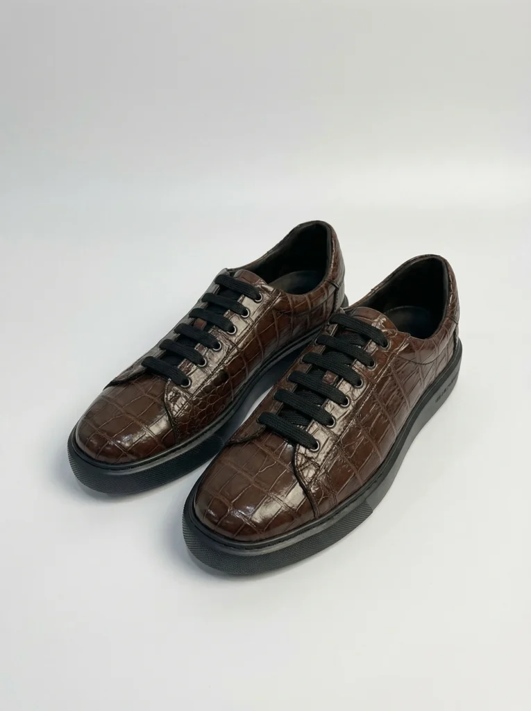 Brown Alligator Sneakers
