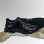 Black Crocodile Belly Skin Sneakers-alt5