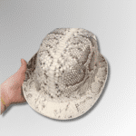 Python Snake Leather Fedora Hat
