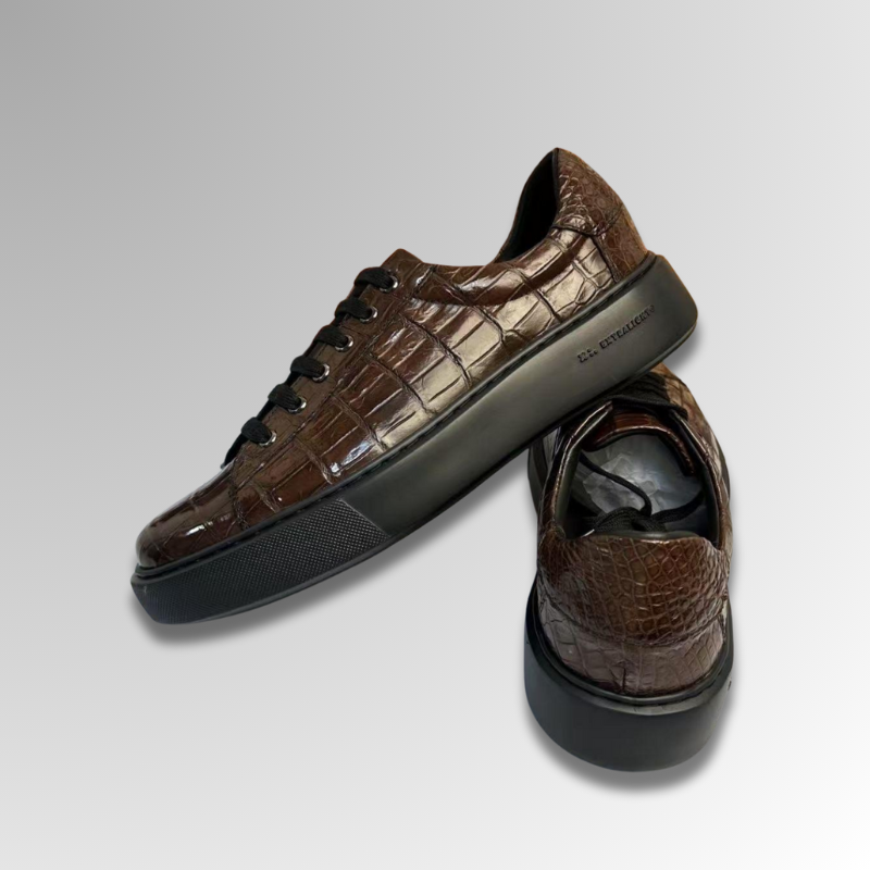 Brown Crocodile Sneakers-alt5