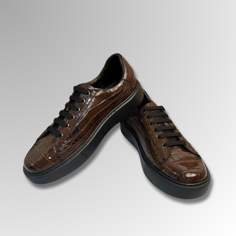 Brown Crocodile Sneakers-alt4