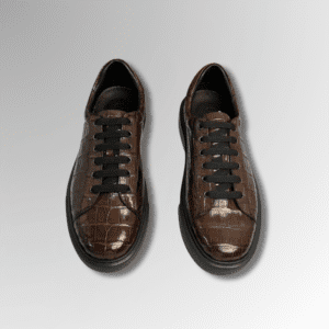 Brown Crocodile Sneakers