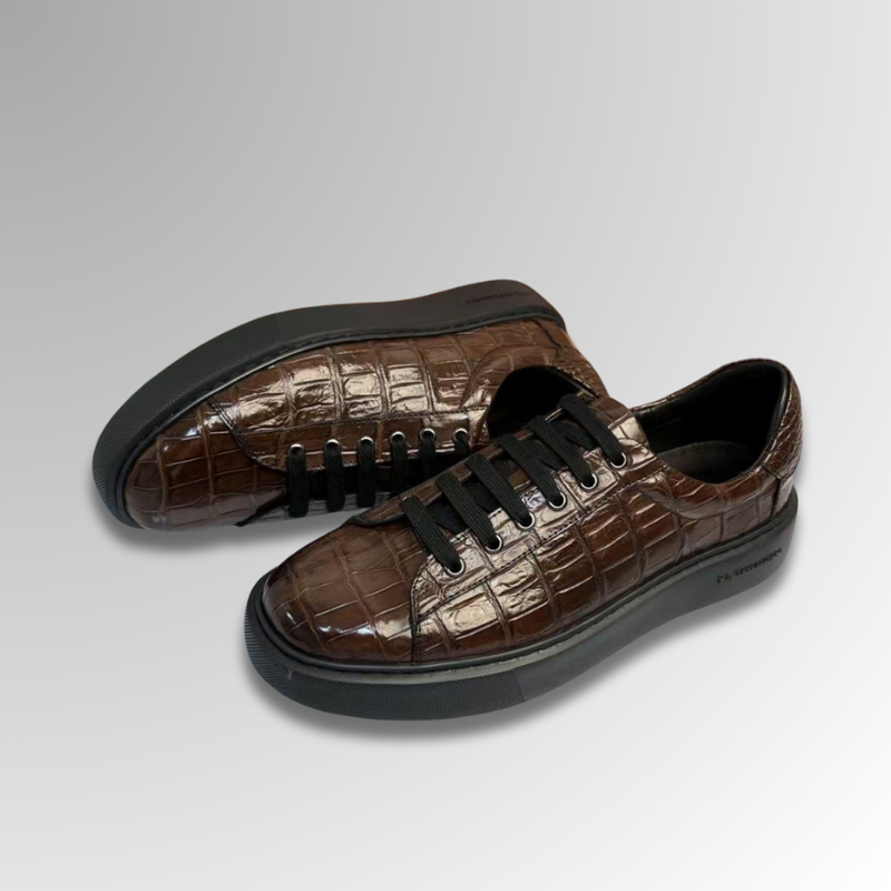 Brown Crocodile Sneakers-alt2
