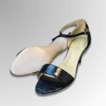 Crocodile Leather Ankle Strap Sandals-alt4