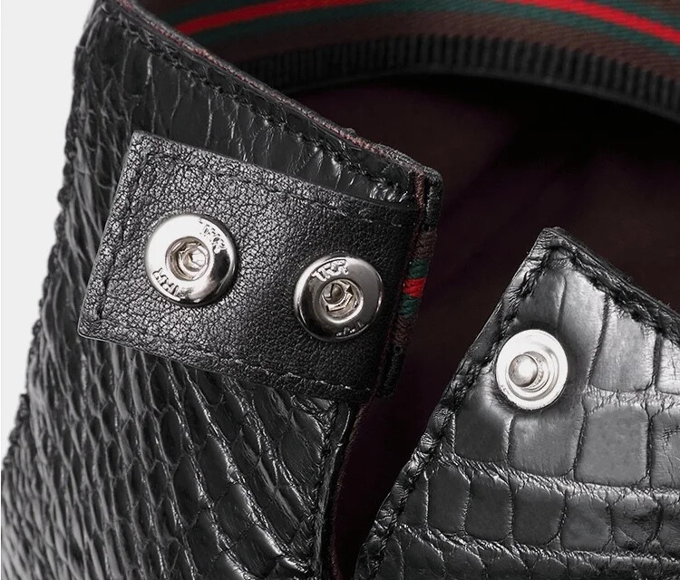 Crocodile Belly Skin Beret Hat-alt8