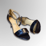 Crocodile Leather Ankle Strap Sandals-alt5