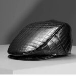 Crocodile Belly Skin Beret Hat-alt4
