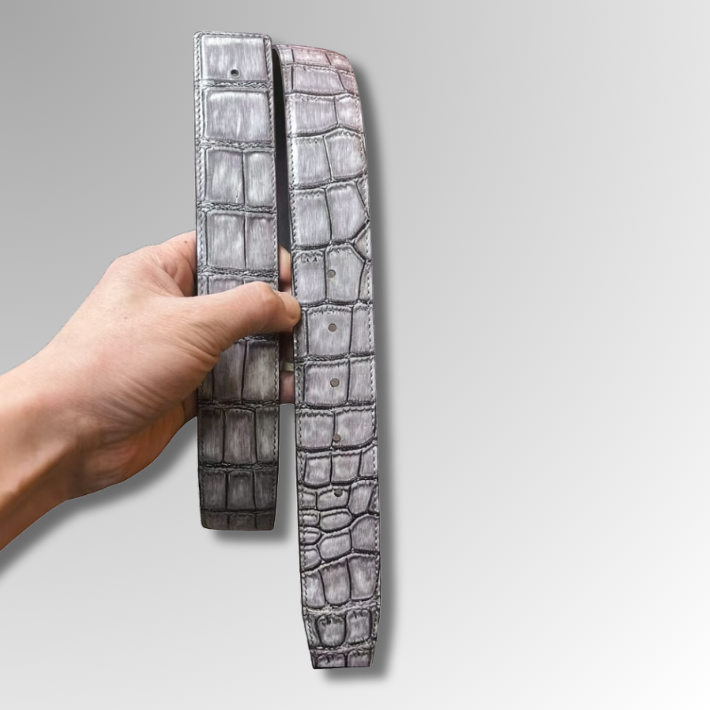 Handpainted Crocodile Leather Belt-alt6