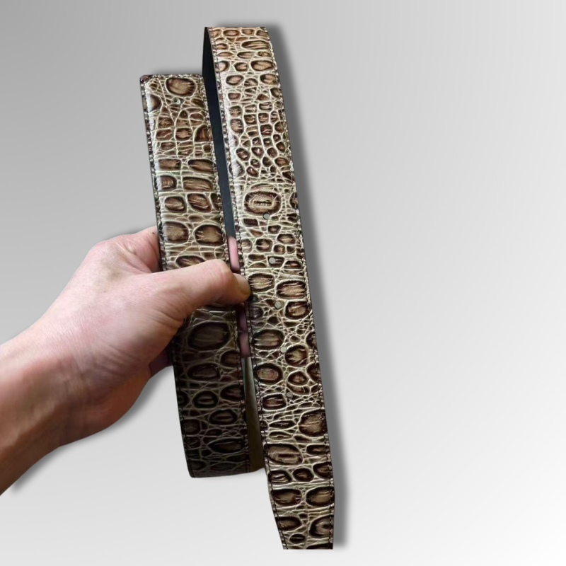 Handpainted Crocodile Leather Belt-alt3