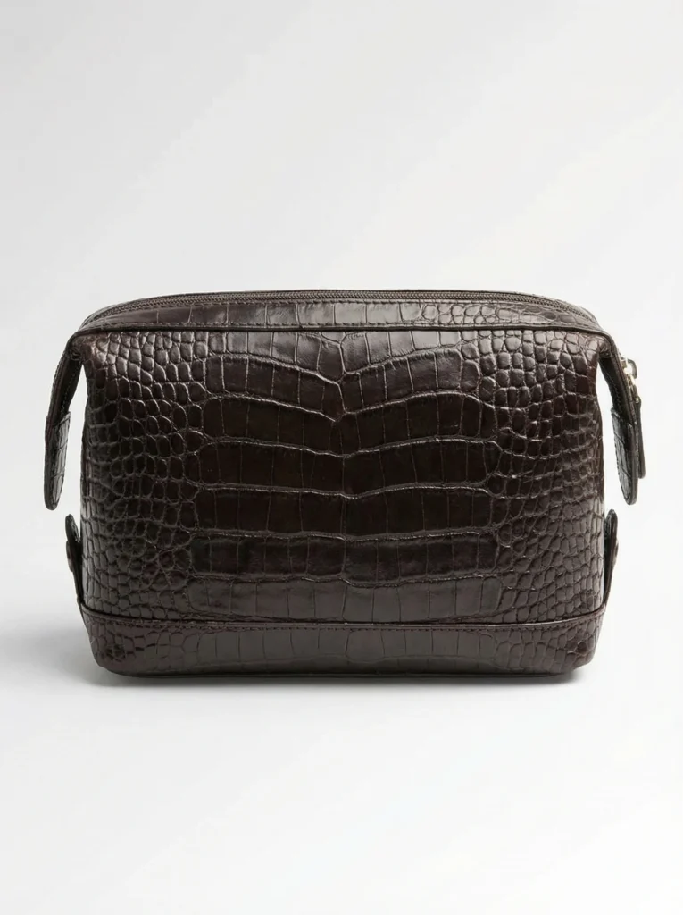 Crocodile Skin Toiletry Bag