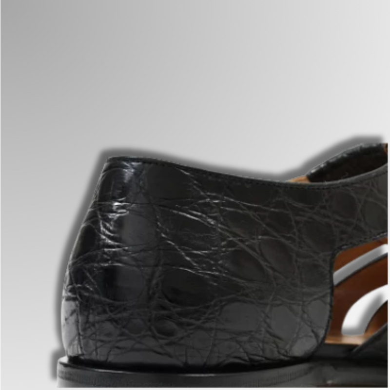Crocodile Leather Buckle Sandals-alt8