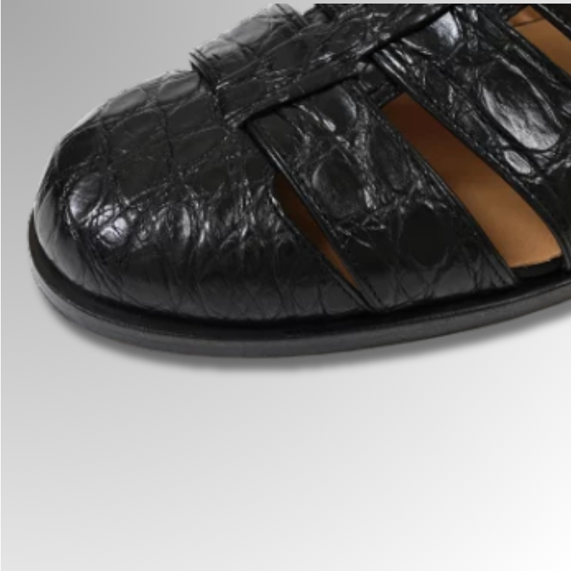 Crocodile Leather Buckle Sandals-alt7