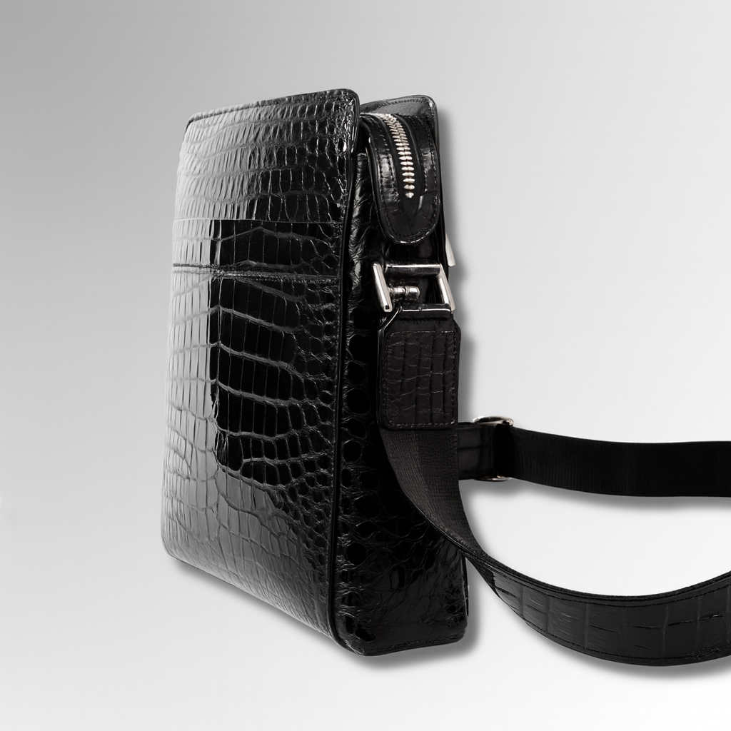 Crocodile Leather Crossbody Bag-alt8