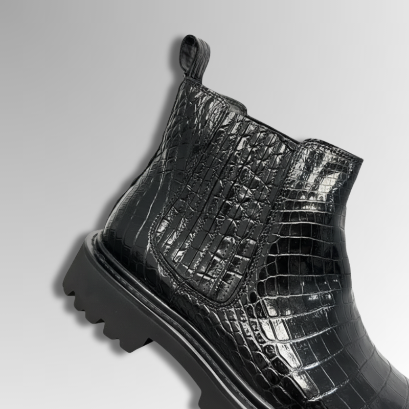 Crocodile Black Chelsea Boots-alt10