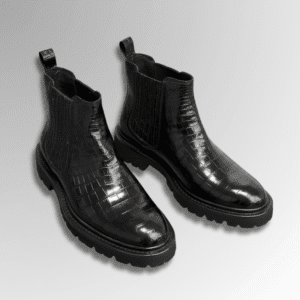 New Arrivals 18 Crocodile Black Chelsea Boots
