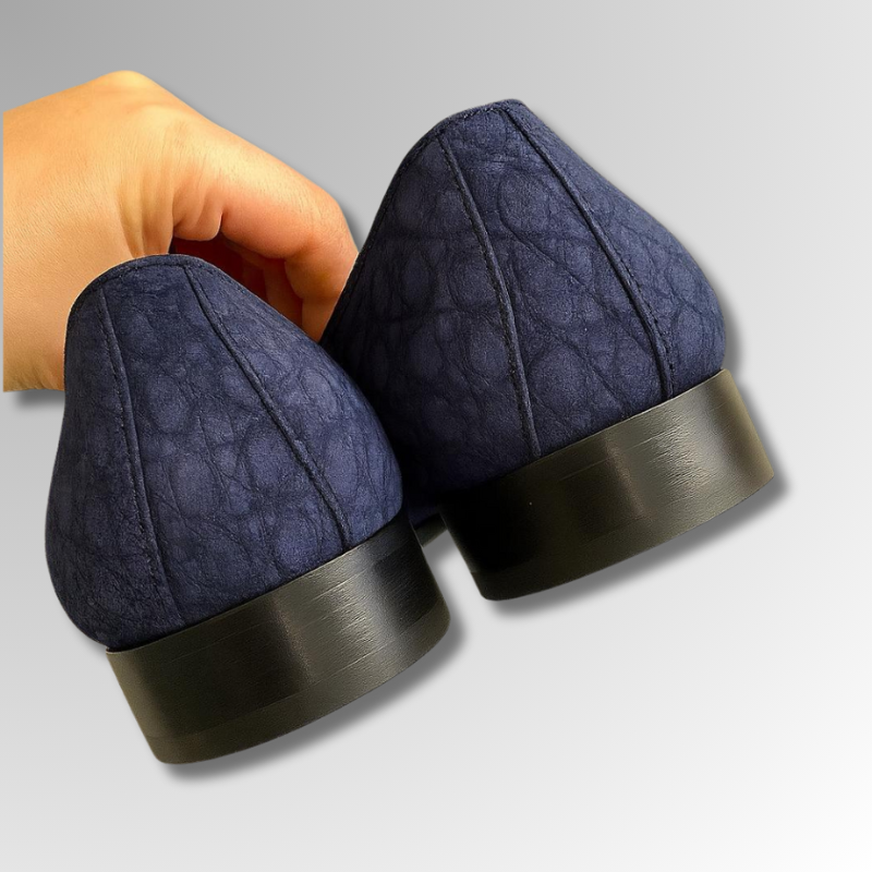 Crocodile Suede Tassel Loafers-alt9