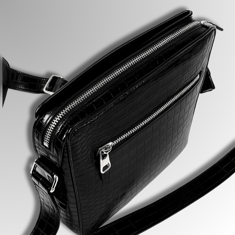 Crocodile Leather Crossbody Bag-alt5
