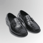 Black Crocodile Penny Loafers-alt5