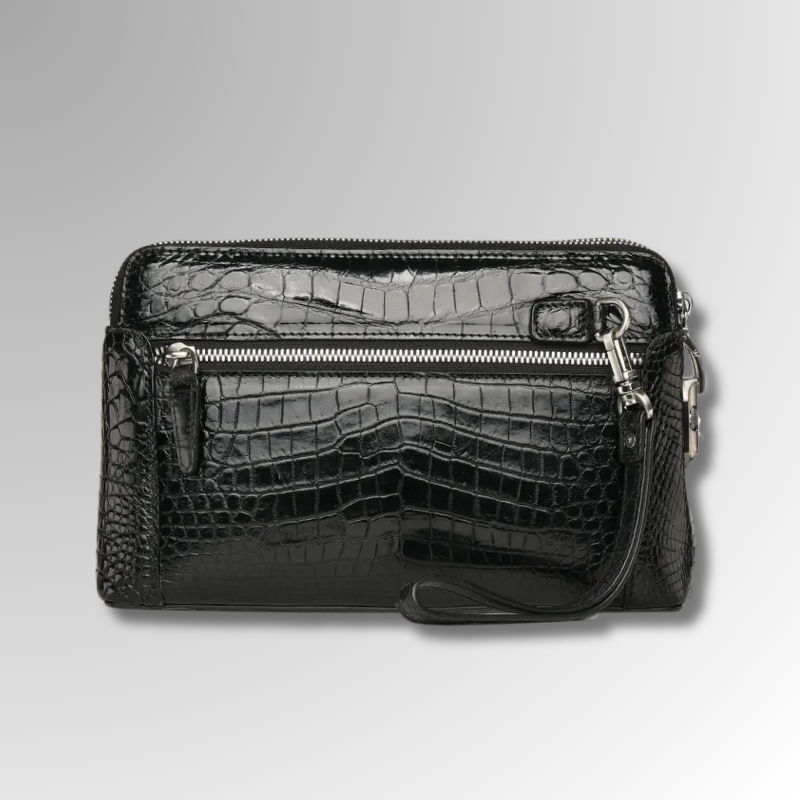 Crocodile Leather Travel Clutch-alt12