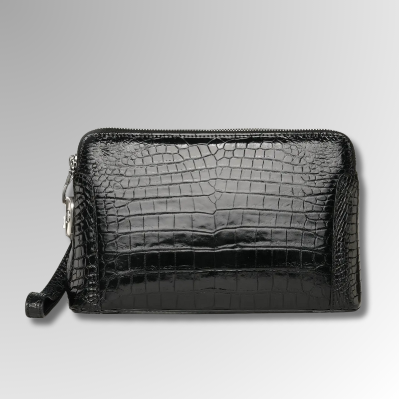 Crocodile Leather Travel Clutch-alt11