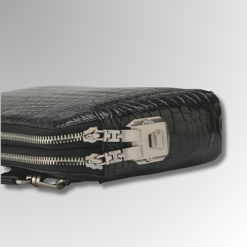 Crocodile Leather Travel Clutch-alt8