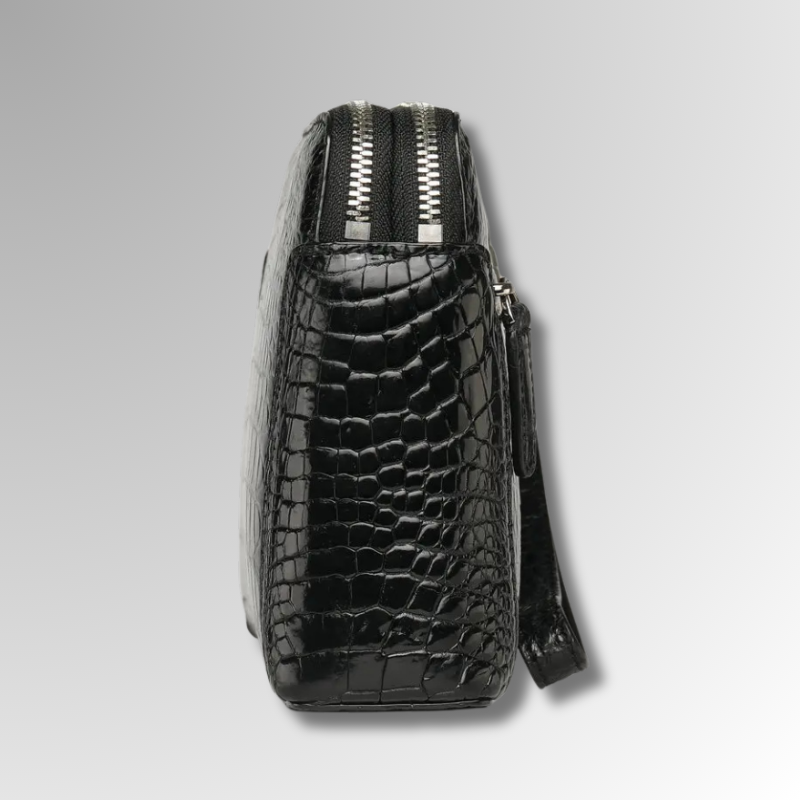 Crocodile Leather Travel Clutch-alt7