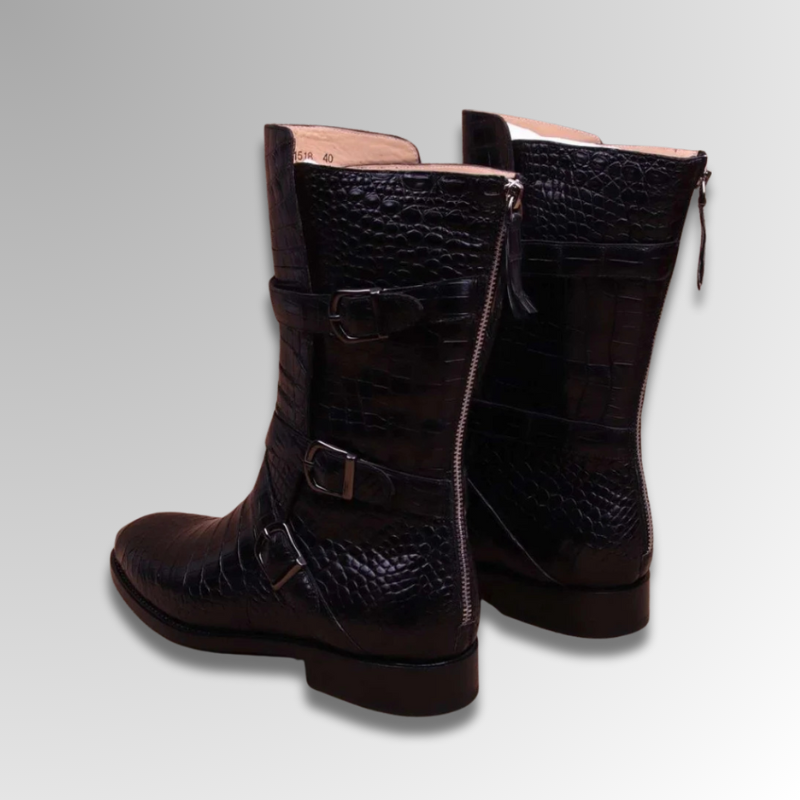 crocodile triple buckle boots-alt4