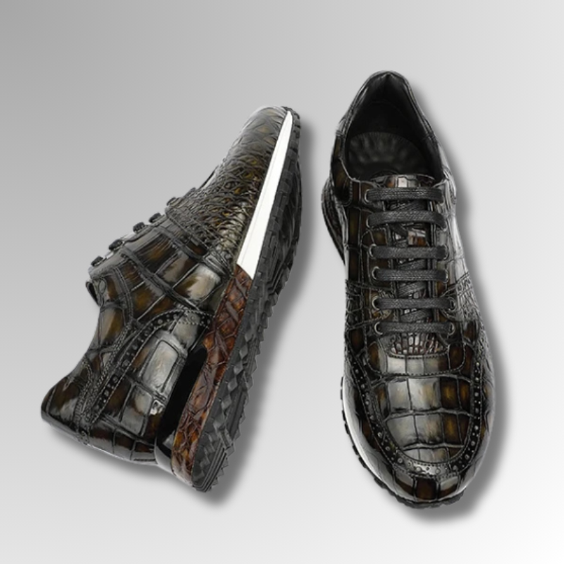 Hand-Painted Crocodile Brogue Sneakers-alt12