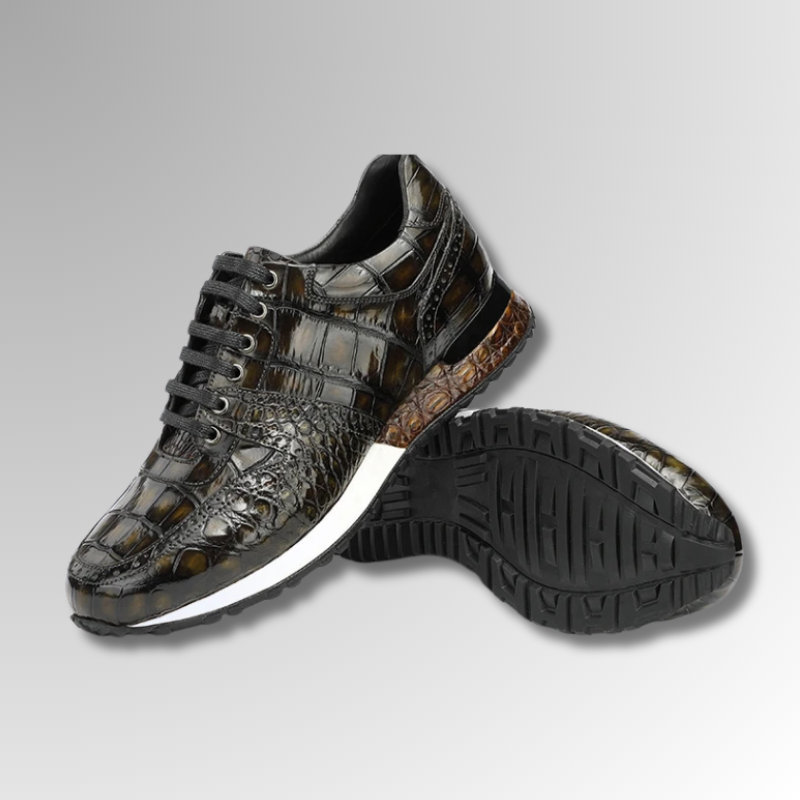 Hand-Painted Crocodile Brogue Sneakers-alt10