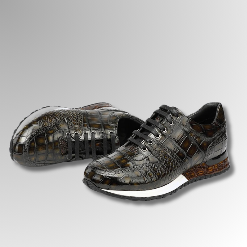 Hand-Painted Crocodile Brogue Sneakers-alt9
