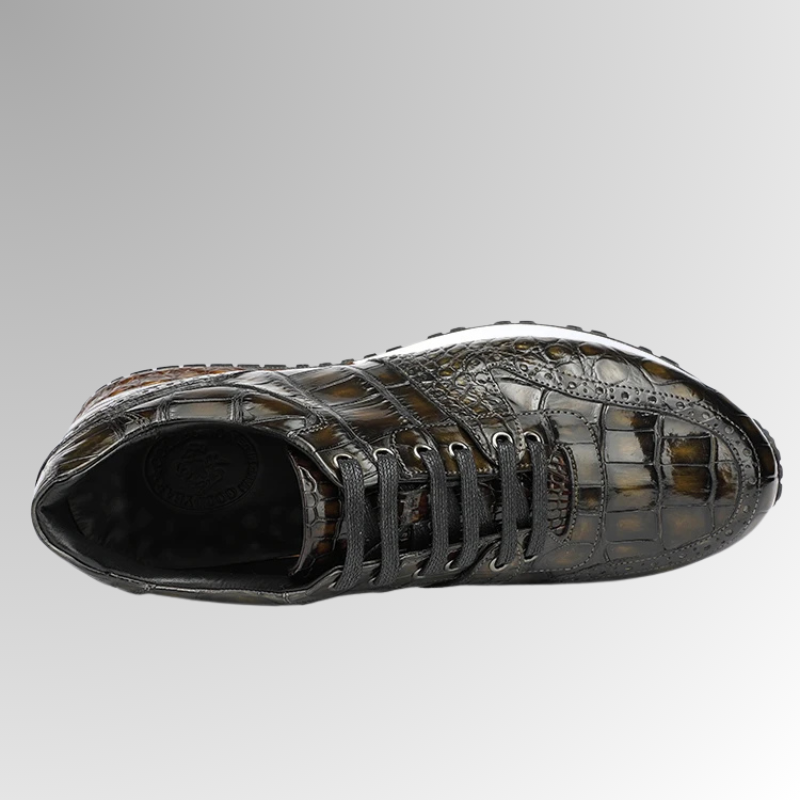 Hand-Painted Crocodile Brogue Sneakers-alt8