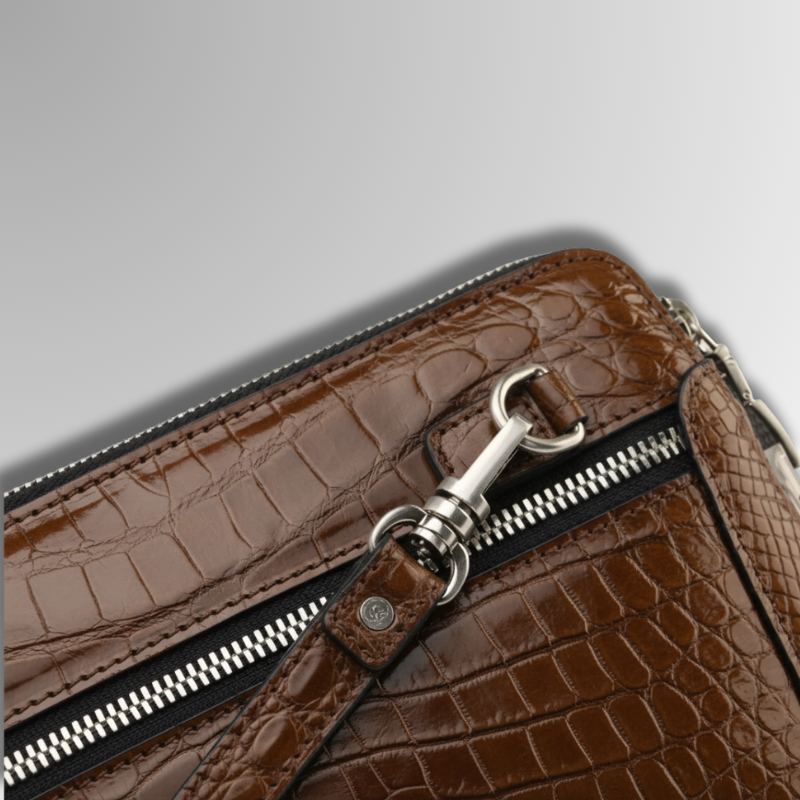 Crocodile Leather Travel Clutch-alt4