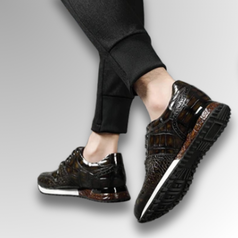 Hand-Painted Crocodile Brogue Sneakers-alt5