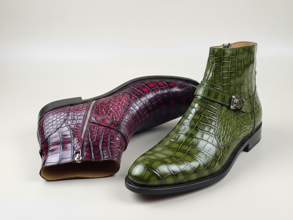 Crocodile Side Buckle Boots-alt11