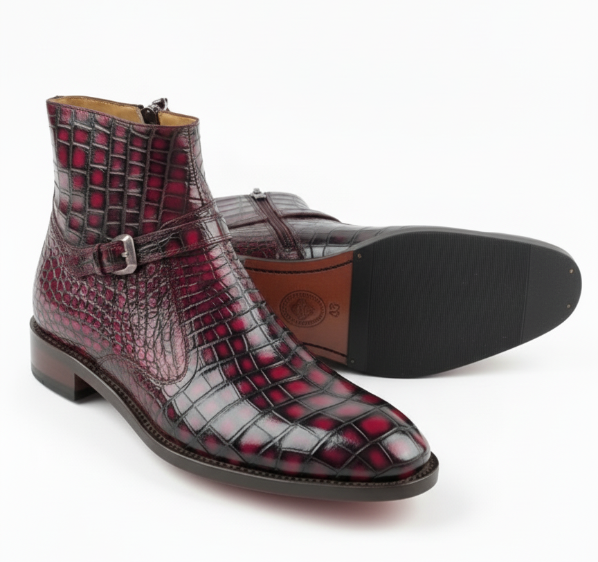 Crocodile Side Buckle Boots-alt13
