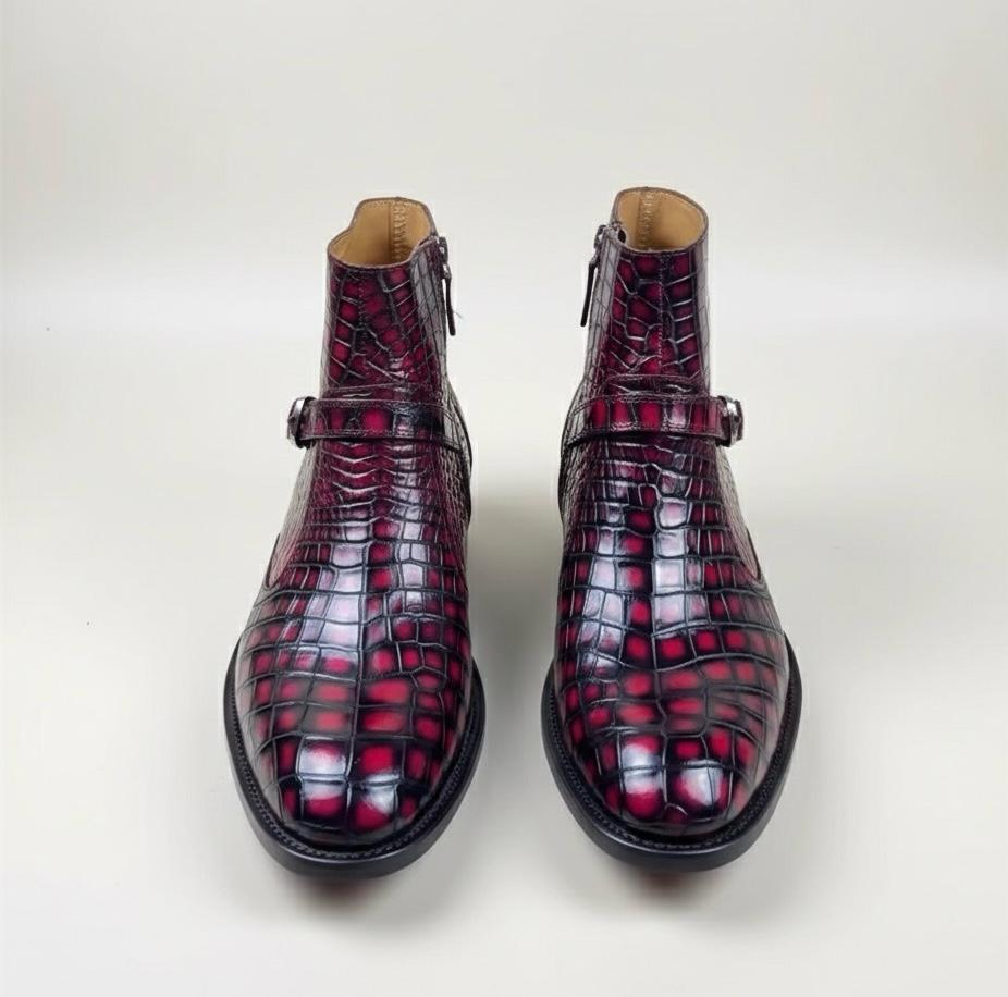 Crocodile Side Buckle Boots-alt20