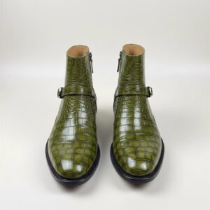 Crocodile Side Buckle Boots