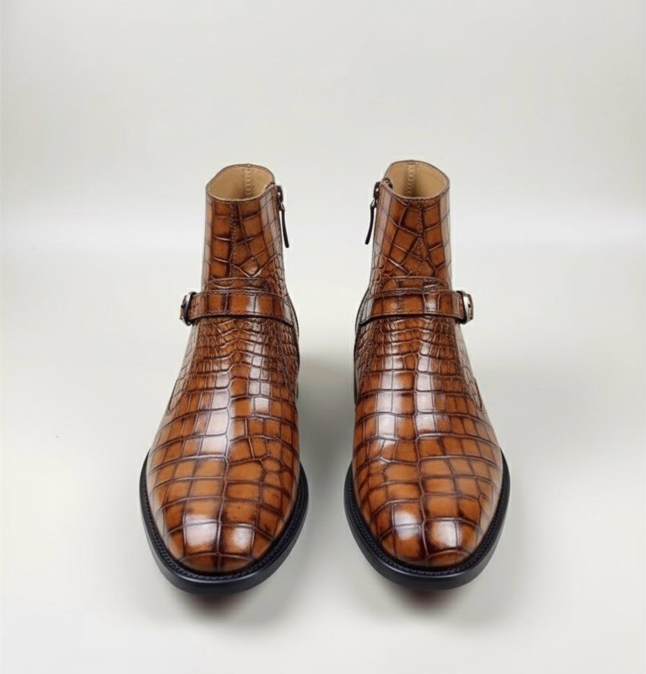 Crocodile Side Buckle Boots-alt18