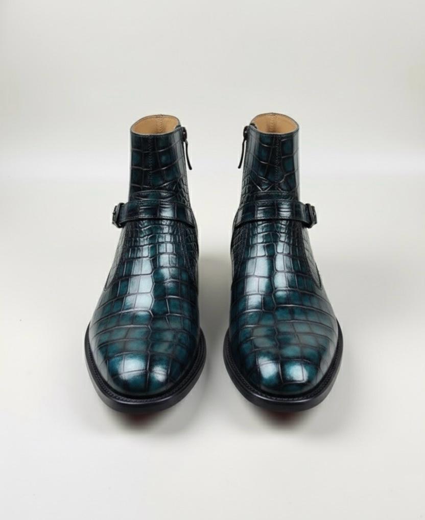 Crocodile Side Buckle Boots-alt17